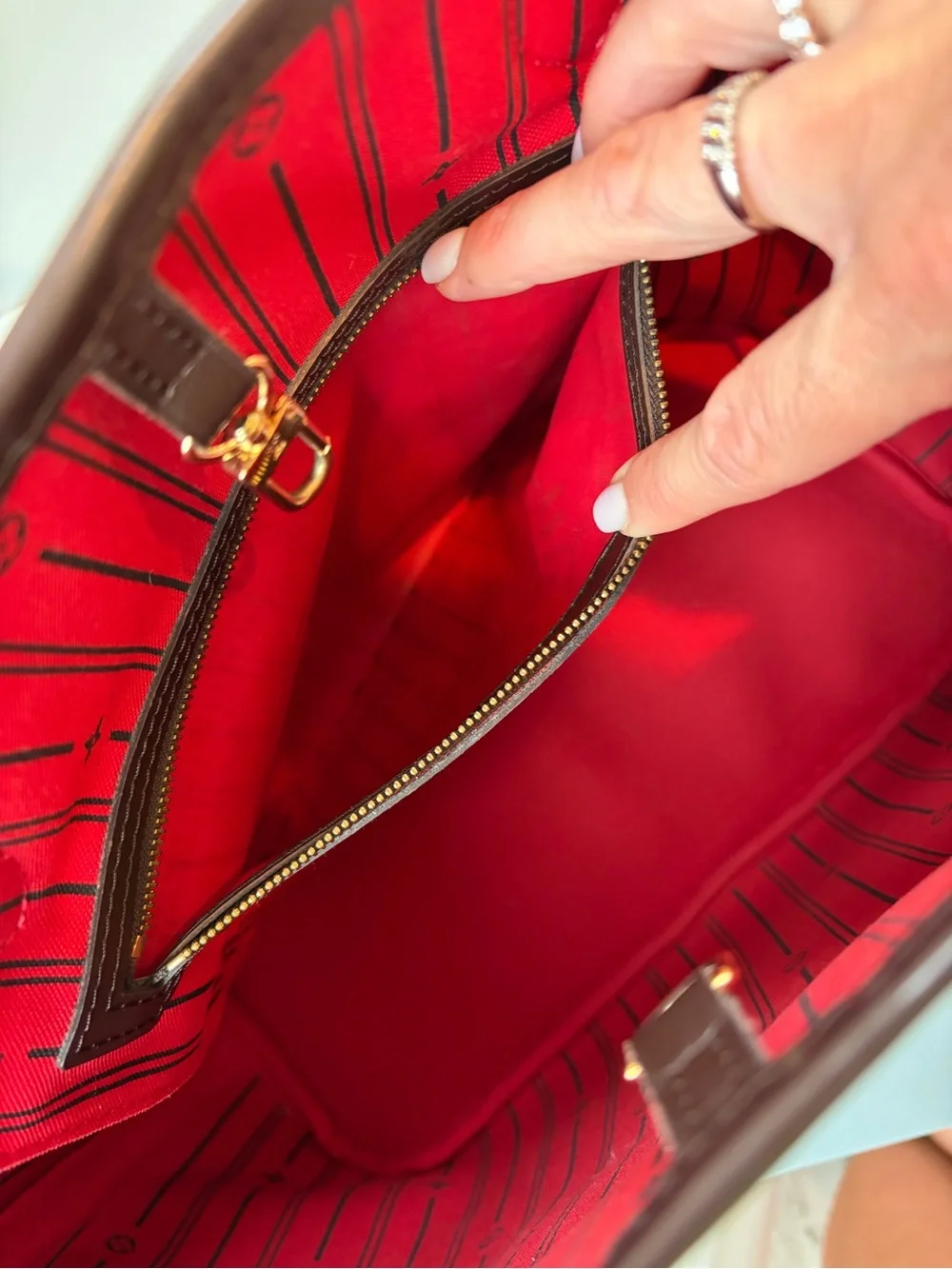 Louis Vuitton Brown Damier Ebene Shoulder Tote